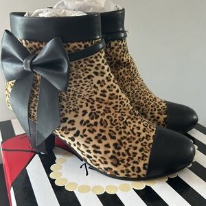 Lola Ramona Elsie Booties - Leopard and Black